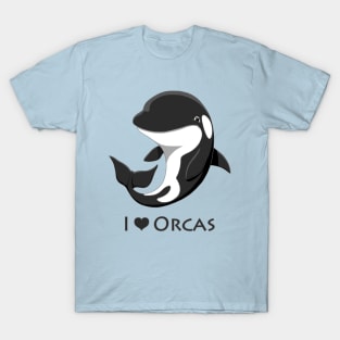 I Love Orcas Cute Killer Whale T-Shirt